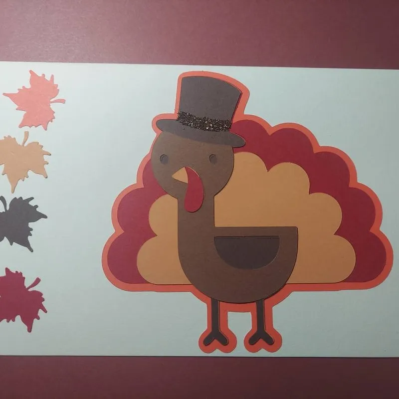 Handmade Turkey Thanksgiving Card: Giving Thanks Greeting Card