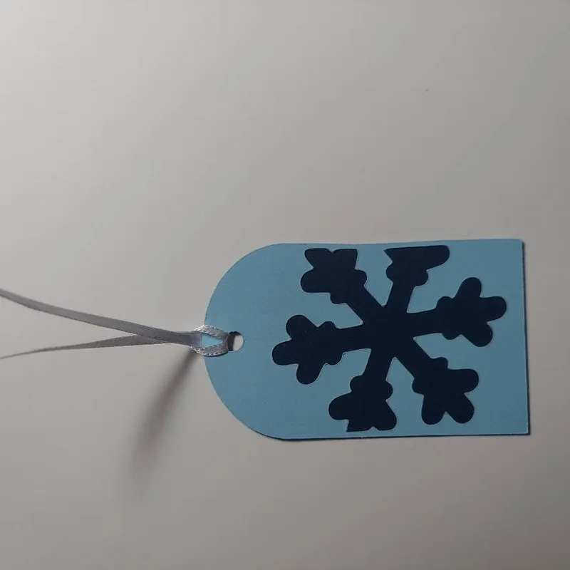 Snowflake Christmas Gift Tags, Scrapbooking Embellishments (3 per package)