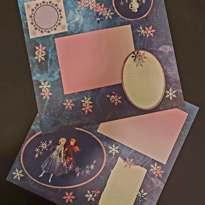 Frozen Scrapbook Layout: Anna, Elsa, Olaf - Winter Theme