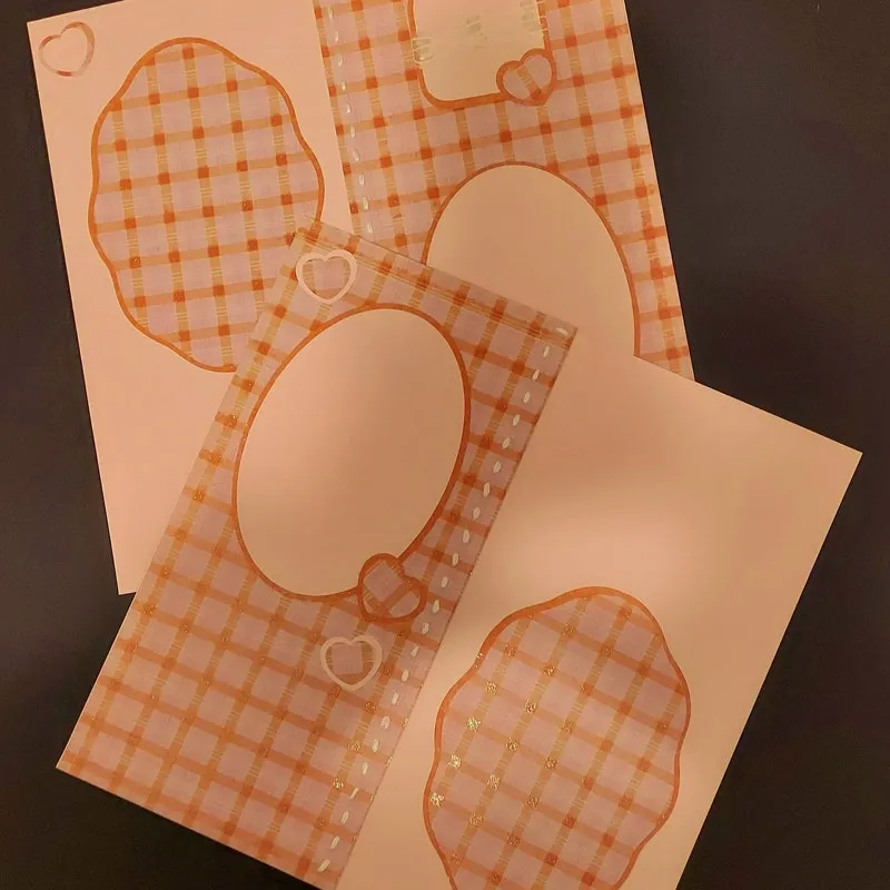 Hand Sewn Scrapbook Layout: Pink Plaid, 12x12 Premade Pages