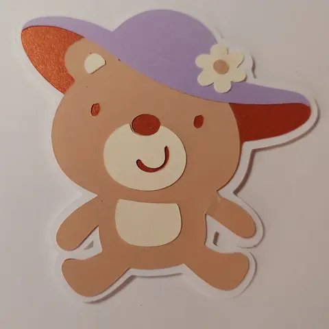 Mamma Bear Embellishment: 4" Cardstock Scrapbooking, Card Making, Paper Crafting, Junk Journal Ephemera