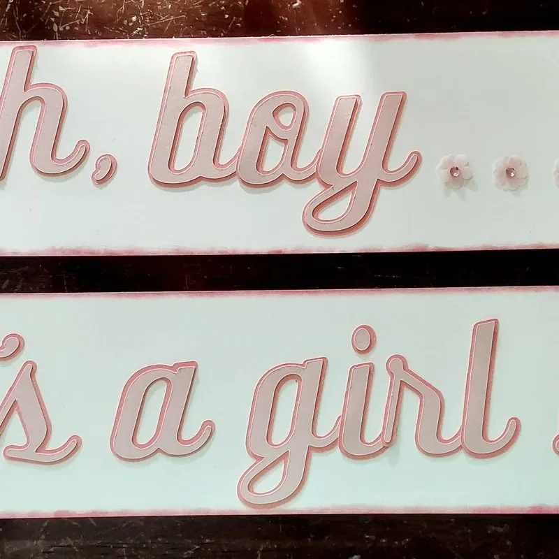 Scrapbook borders Baby Girl Themed
