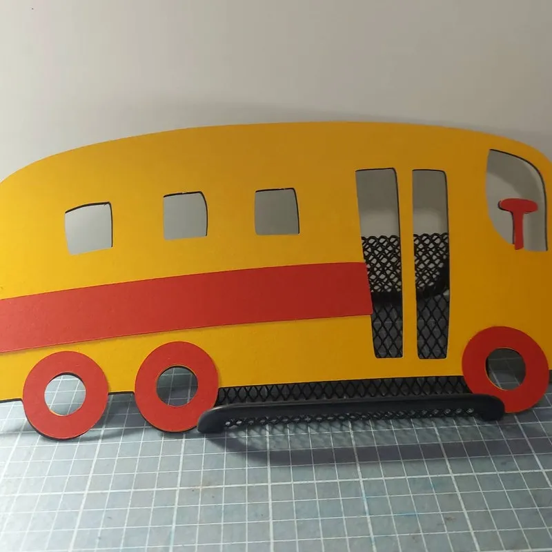 School Bus Scrapbooking Embellishment, Back to School Ephemera