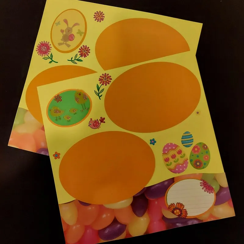 Easter Scrapbook Layout: Bunny, Eggs, Jelly Beans (Non-Digital)