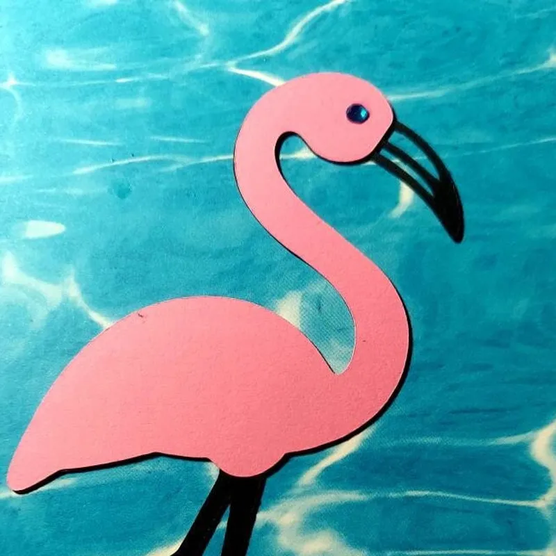 Pink Flamingo Scrapbooking Embellishments, card making, paper crafting, ephemera, junk journal