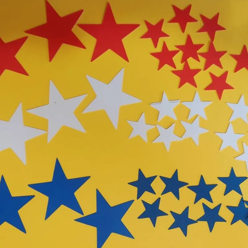 Star Spangled Scrapbooking Embellishments, Party Table Confetti, Ephemera for Paper Crafting
