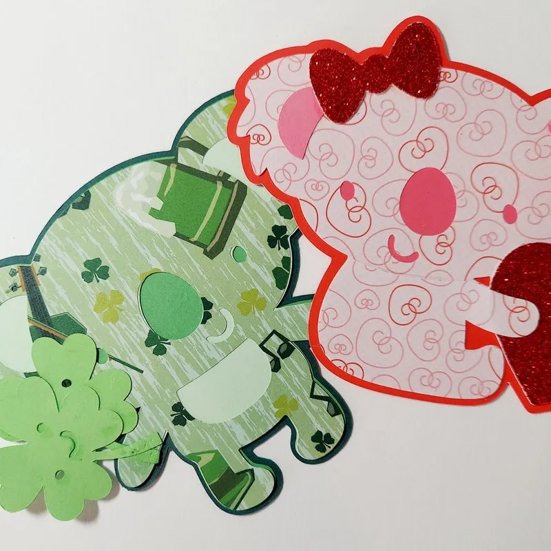 St. Patrick's Day Koala Bear Die Cut: Scrapbooking Embellishment