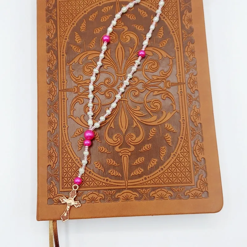 Handcrafted Catholic Rosary, Cross Necklace, Prayer Beads, Religious Gift for First Communion, Confirmation or Graduation