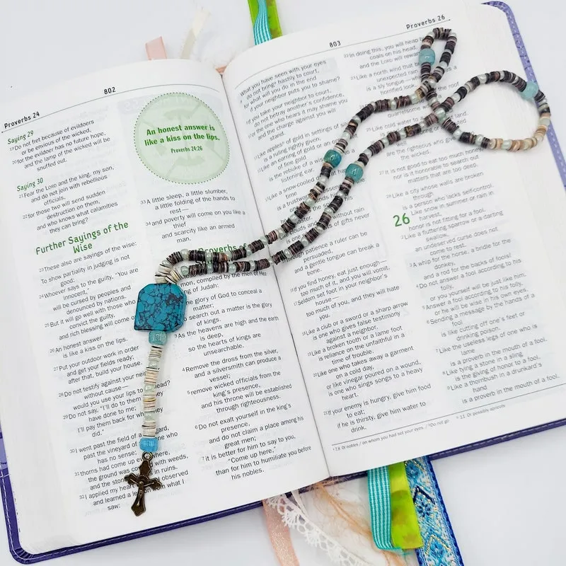 Catholic Rosary Necklace, Prayer Beads, Necklace, Spiritual Gift for Graduation