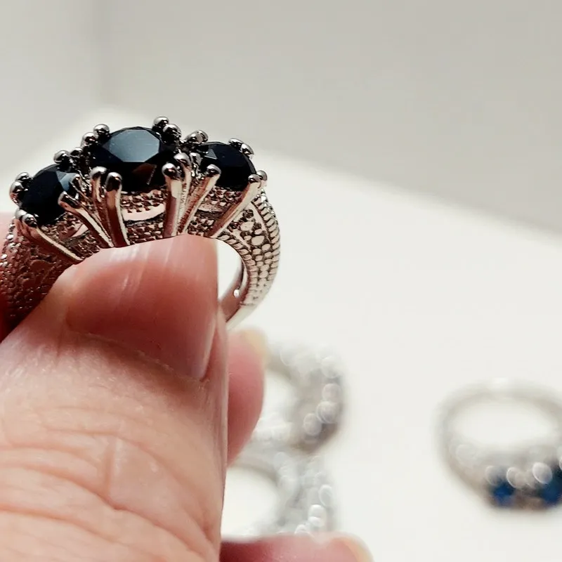 Sterling Silver (.925) Rings  -  Gemstone Fashion Jewelry  5 US size