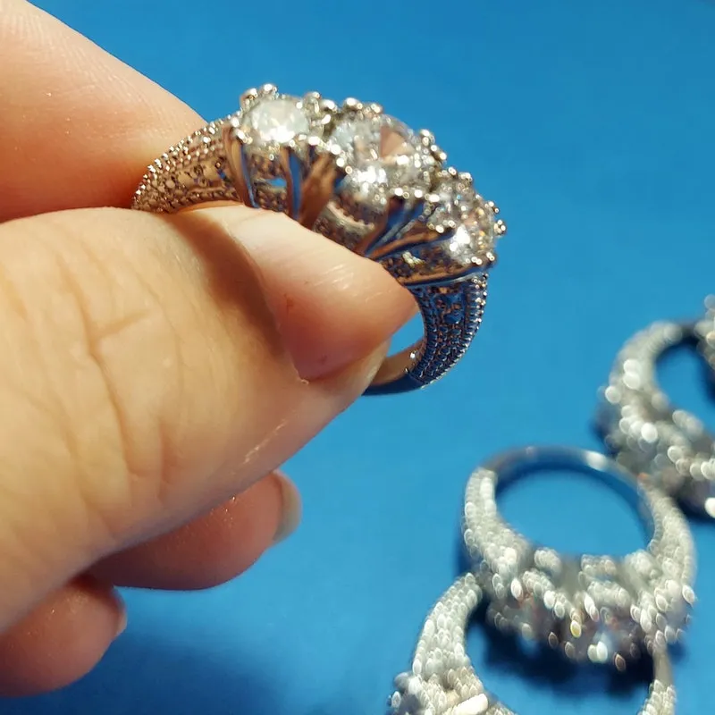 Sterling Silver (.925) Rings - Champagne Gemstone Fashion Jewelry