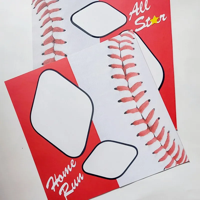 Baseball Scrapbook Layout: 12x12 Premade Two Page Design