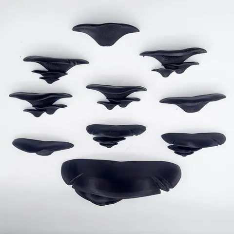 3D Printed Oyster Mushroom Shelf Bundle, Whimsical Home Decor (set of ten shelves)