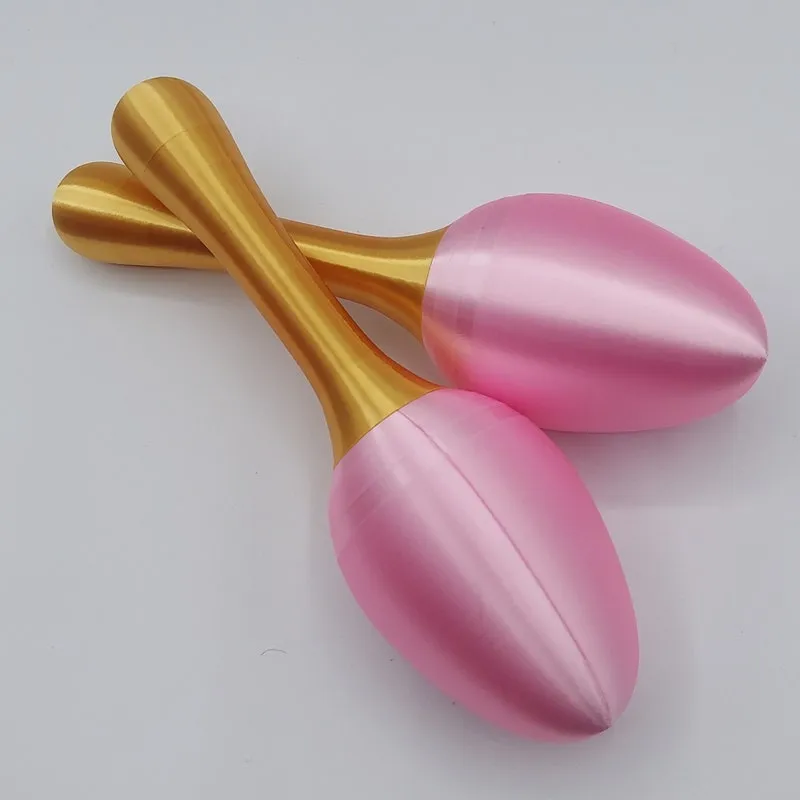 Maracas: Black, Gold, Pink Shakers - Cinco de Mayo Party Favors - 3D Printed Musical Instrument