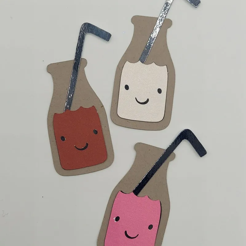Milk Jug Scrapbook Embellishments, Card Making Ephemera