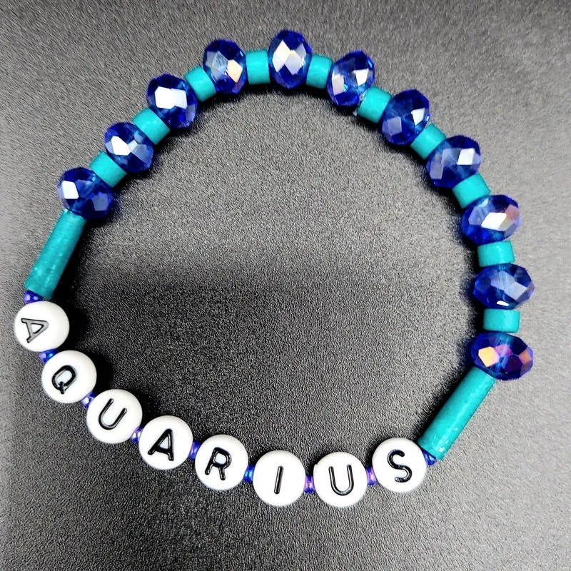 Zodiac Sign Beaded Bracelet: Astrology Jewelry, Birthday Gift, Friendship Bracelets