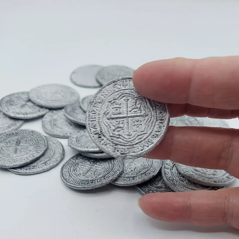 Handcrafted "Pieces of Eight" Silver Coin Set (5 Coins)
