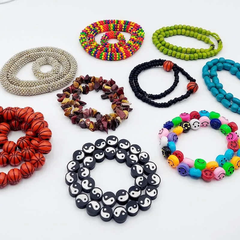 Beaded Friendship Bracelet Set: Mother Daughter Matching Bracelets