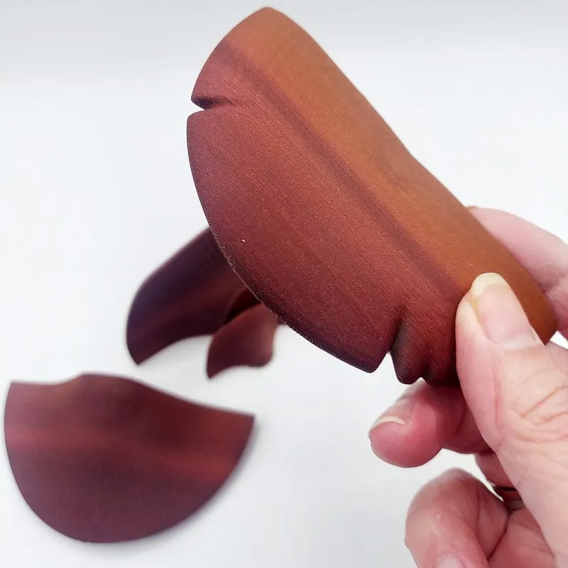 Dark Wood Mushroom Shelf Set: 3D Printed Polypore Wall Decor