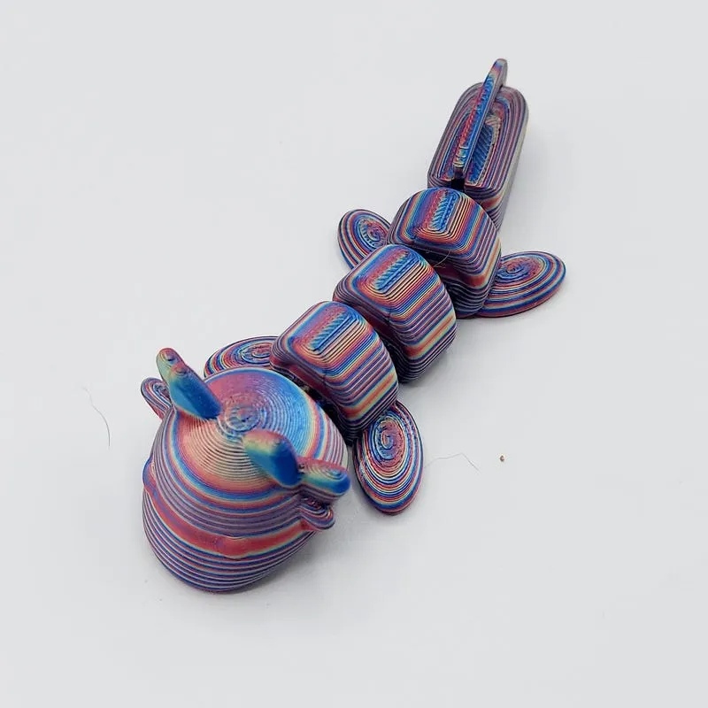 Mini Axolotl 3D Printed Figurine - Cute Toy or Decor Inspired by Minecraft Character - Multi-Color Rainbow Axolotl