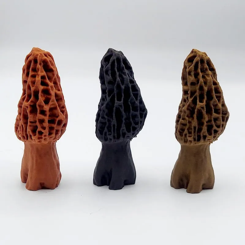 Morel Mushroom Figurine:  3D printed Forestcore